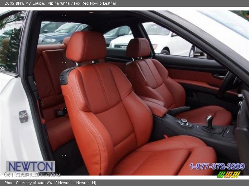 Alpine White / Fox Red Novillo Leather 2009 BMW M3 Coupe