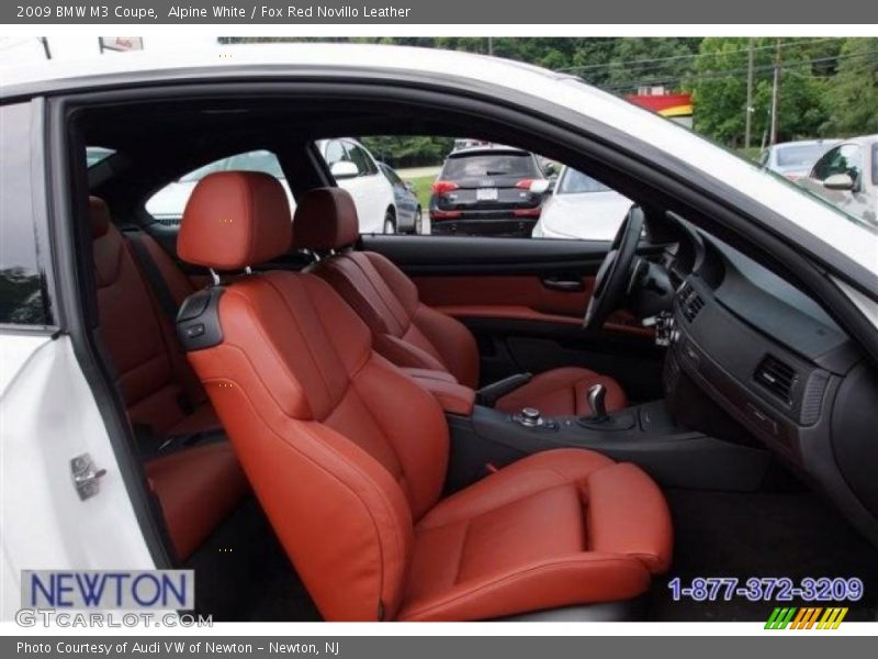 Alpine White / Fox Red Novillo Leather 2009 BMW M3 Coupe
