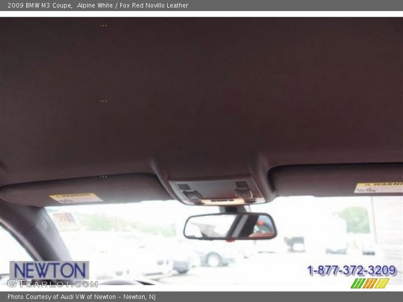Alpine White / Fox Red Novillo Leather 2009 BMW M3 Coupe