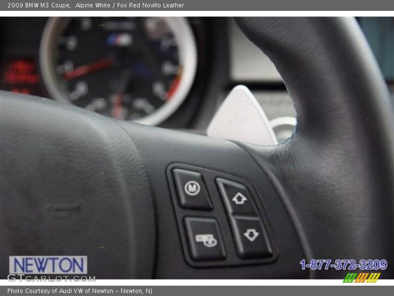Alpine White / Fox Red Novillo Leather 2009 BMW M3 Coupe