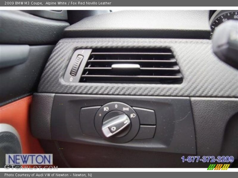 Alpine White / Fox Red Novillo Leather 2009 BMW M3 Coupe