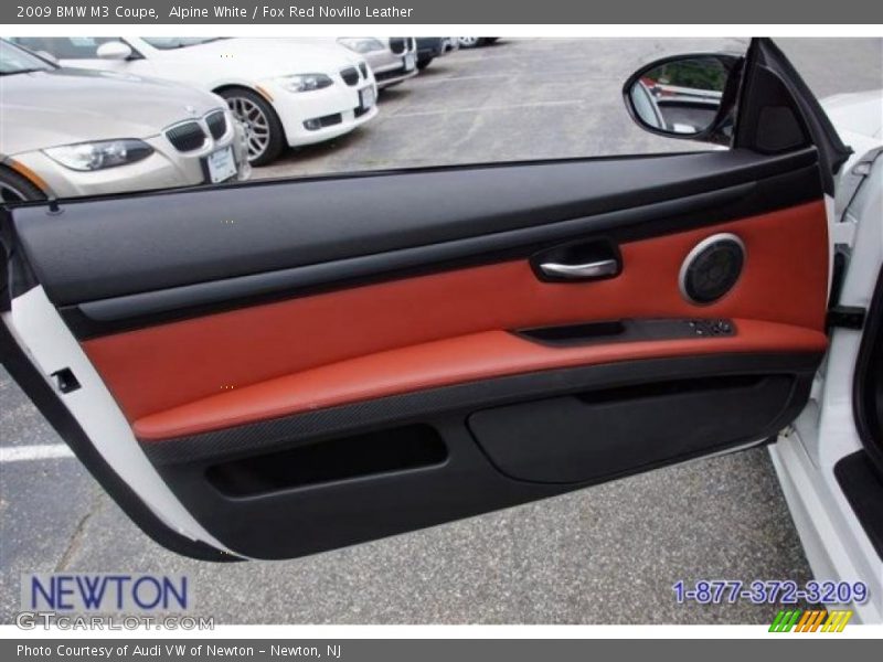 Alpine White / Fox Red Novillo Leather 2009 BMW M3 Coupe
