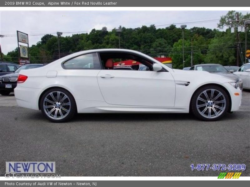 Alpine White / Fox Red Novillo Leather 2009 BMW M3 Coupe