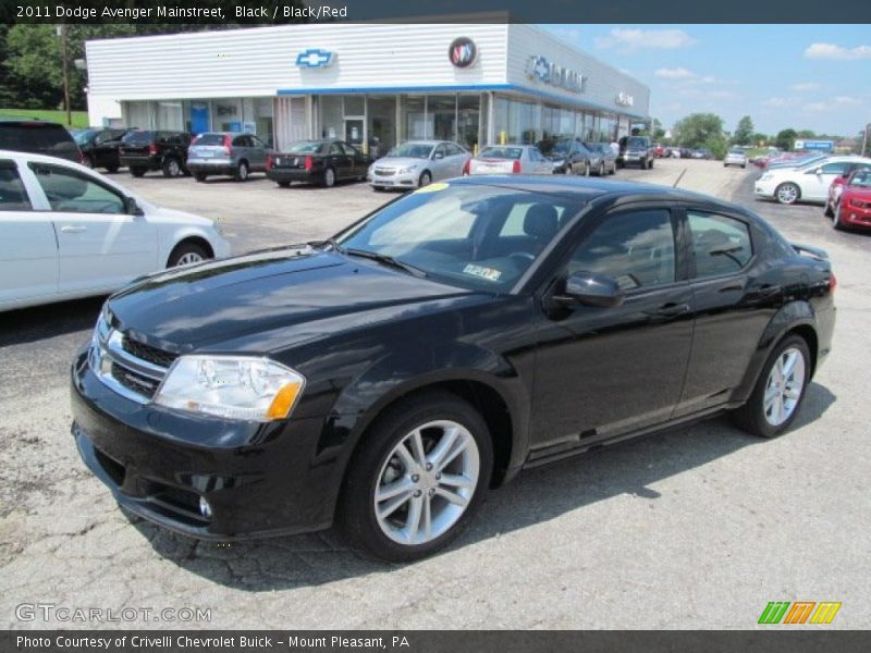 Black / Black/Red 2011 Dodge Avenger Mainstreet
