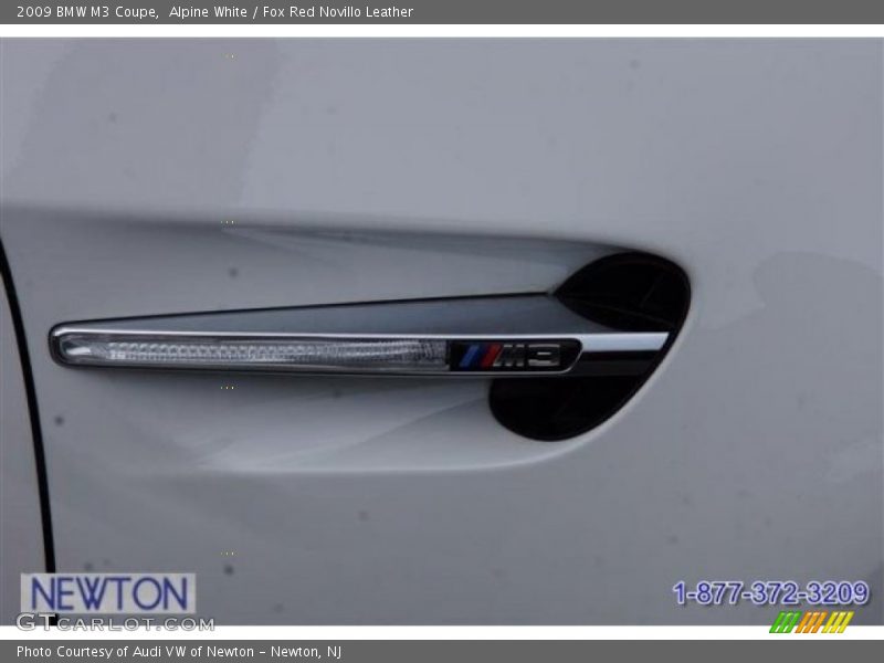 Alpine White / Fox Red Novillo Leather 2009 BMW M3 Coupe