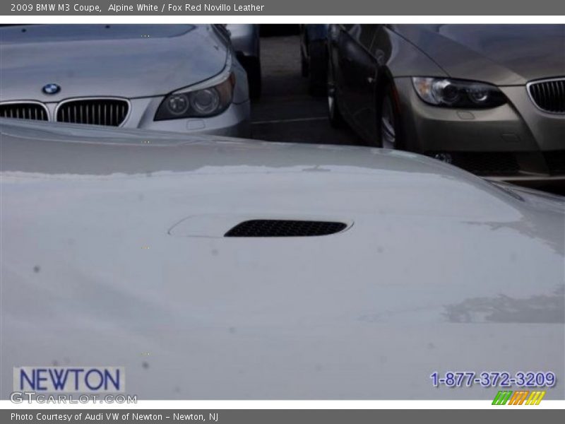 Alpine White / Fox Red Novillo Leather 2009 BMW M3 Coupe