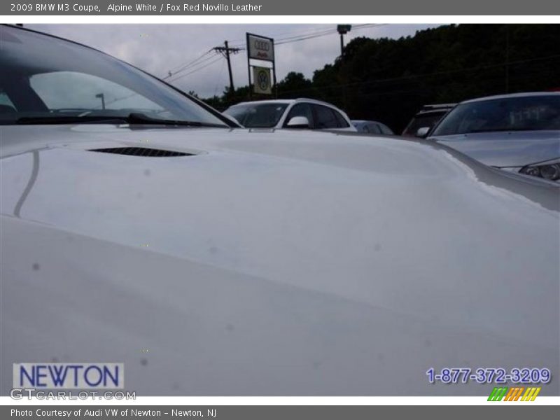 Alpine White / Fox Red Novillo Leather 2009 BMW M3 Coupe
