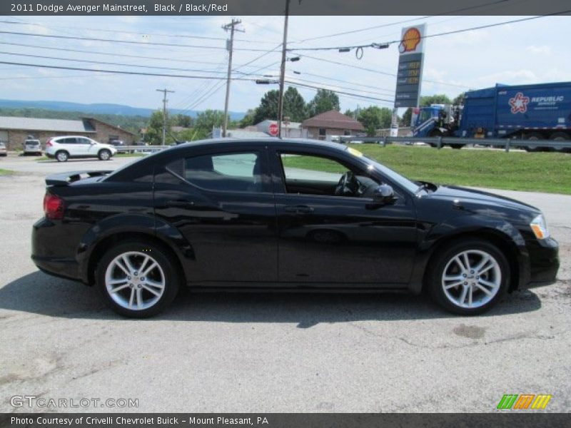 Black / Black/Red 2011 Dodge Avenger Mainstreet