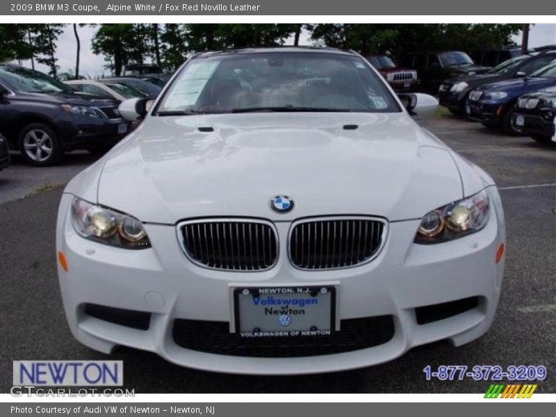 Alpine White / Fox Red Novillo Leather 2009 BMW M3 Coupe