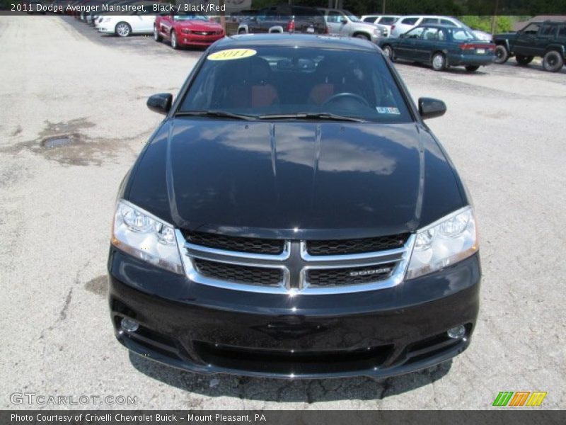 Black / Black/Red 2011 Dodge Avenger Mainstreet