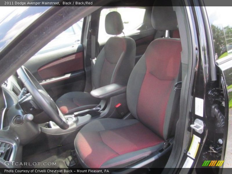 Black / Black/Red 2011 Dodge Avenger Mainstreet