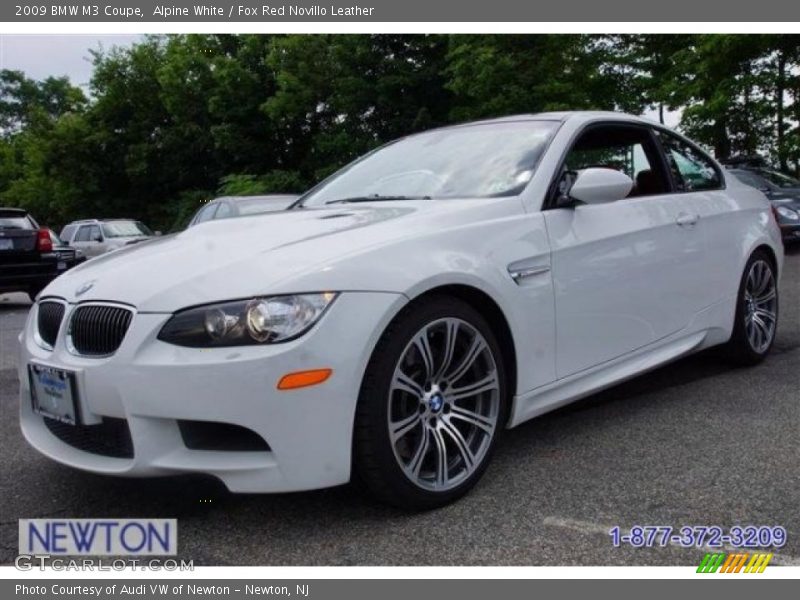 Alpine White / Fox Red Novillo Leather 2009 BMW M3 Coupe