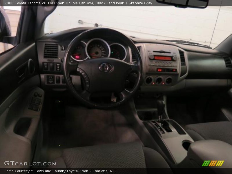 Black Sand Pearl / Graphite Gray 2008 Toyota Tacoma V6 TRD Sport Double Cab 4x4