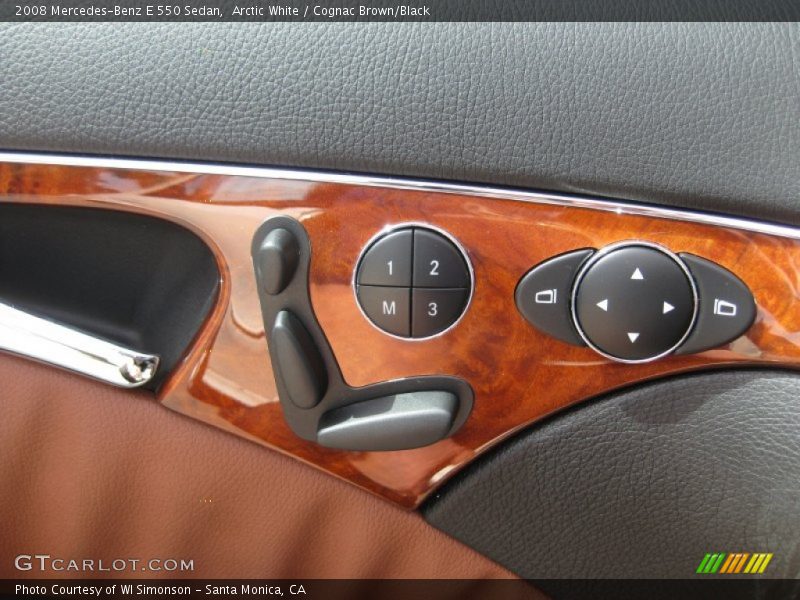 Arctic White / Cognac Brown/Black 2008 Mercedes-Benz E 550 Sedan