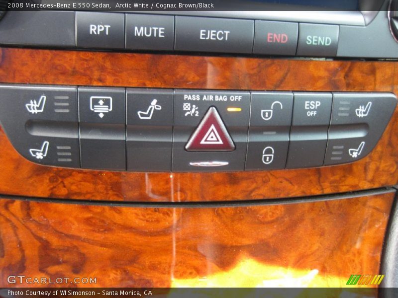 Arctic White / Cognac Brown/Black 2008 Mercedes-Benz E 550 Sedan