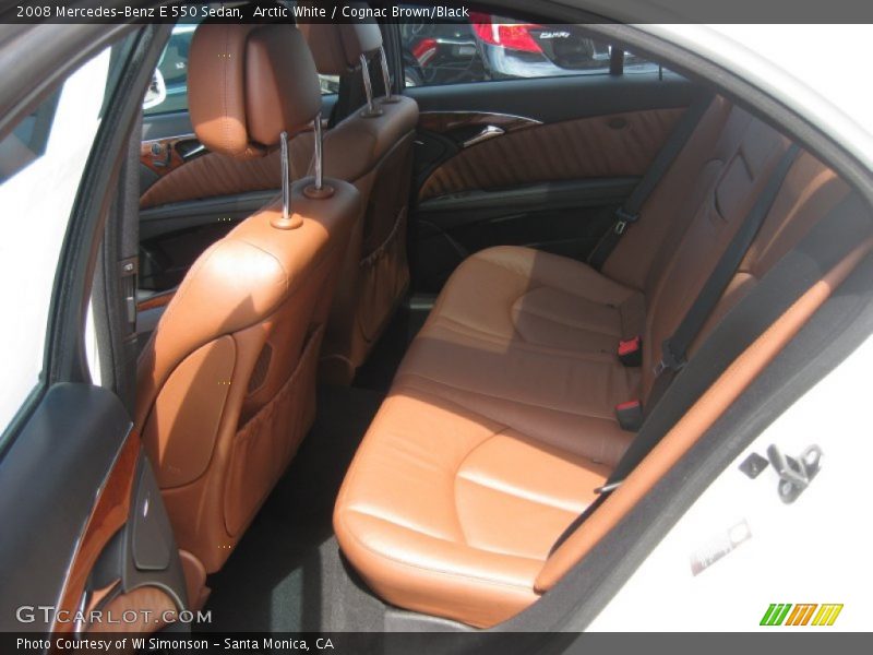 Arctic White / Cognac Brown/Black 2008 Mercedes-Benz E 550 Sedan