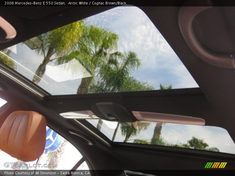 Arctic White / Cognac Brown/Black 2008 Mercedes-Benz E 550 Sedan