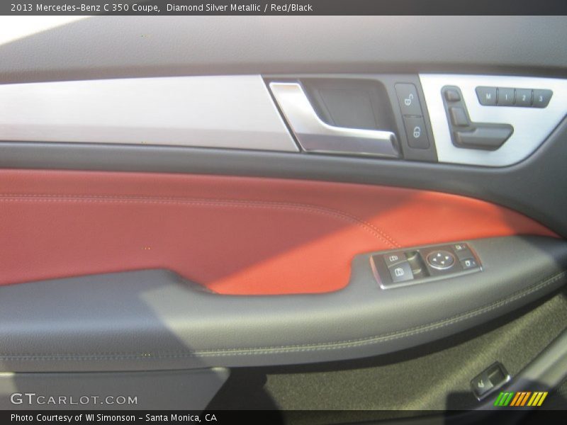 Diamond Silver Metallic / Red/Black 2013 Mercedes-Benz C 350 Coupe