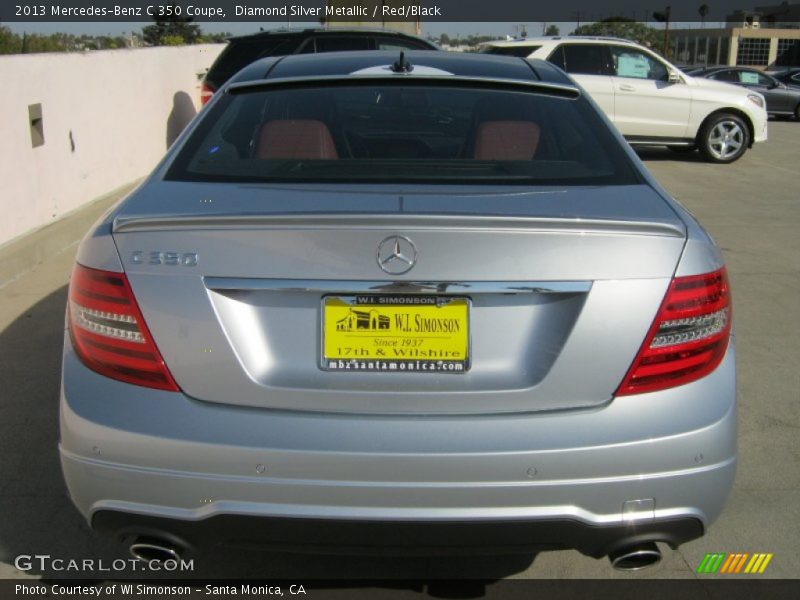 Diamond Silver Metallic / Red/Black 2013 Mercedes-Benz C 350 Coupe