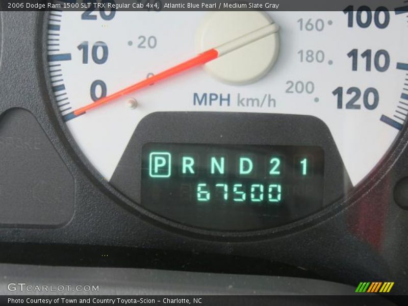 Atlantic Blue Pearl / Medium Slate Gray 2006 Dodge Ram 1500 SLT TRX Regular Cab 4x4