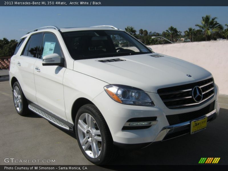 Arctic White / Black 2013 Mercedes-Benz ML 350 4Matic