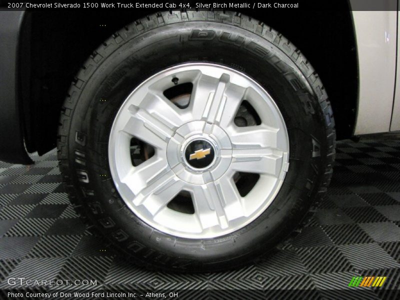 Silver Birch Metallic / Dark Charcoal 2007 Chevrolet Silverado 1500 Work Truck Extended Cab 4x4