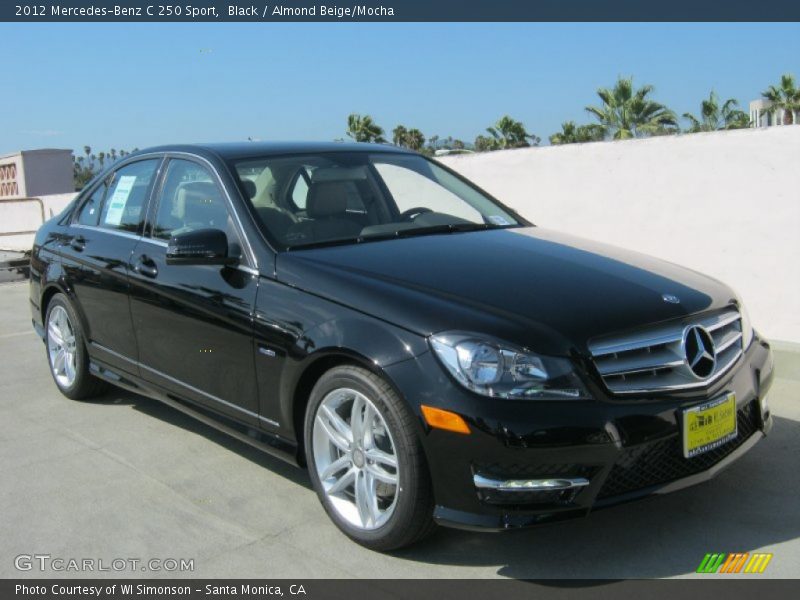 Black / Almond Beige/Mocha 2012 Mercedes-Benz C 250 Sport