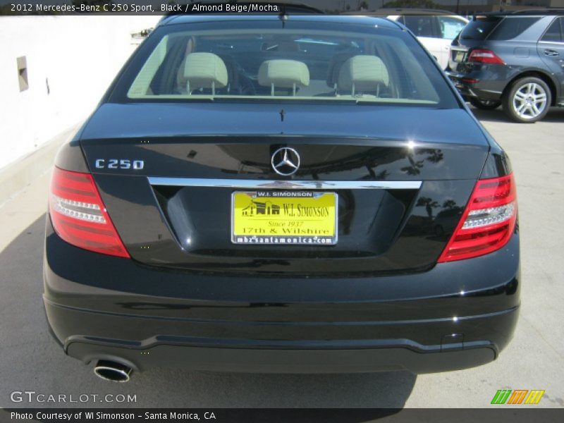 Black / Almond Beige/Mocha 2012 Mercedes-Benz C 250 Sport