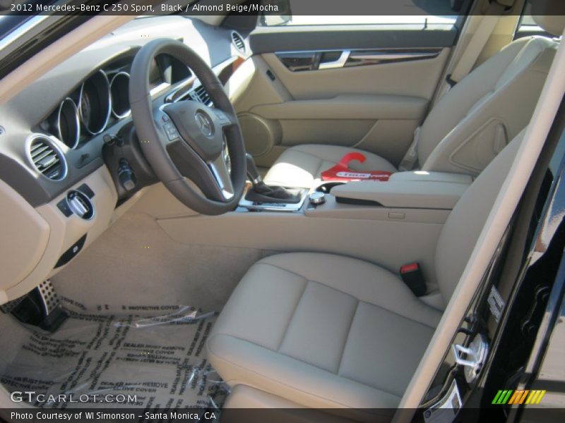 Black / Almond Beige/Mocha 2012 Mercedes-Benz C 250 Sport