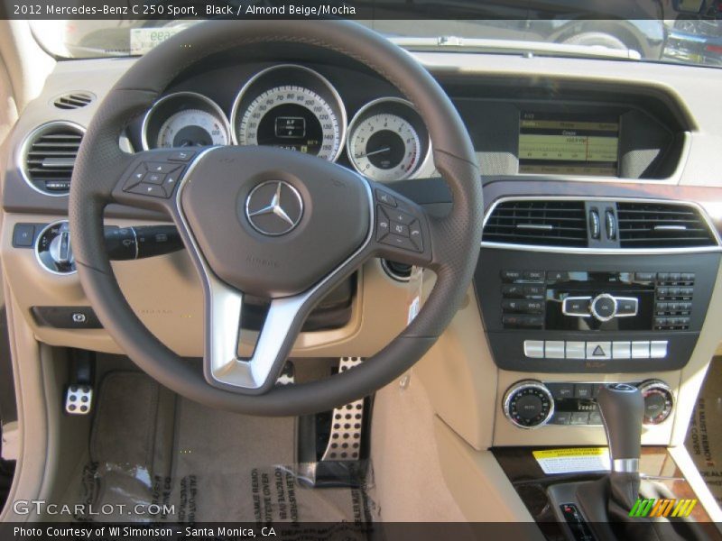 Black / Almond Beige/Mocha 2012 Mercedes-Benz C 250 Sport