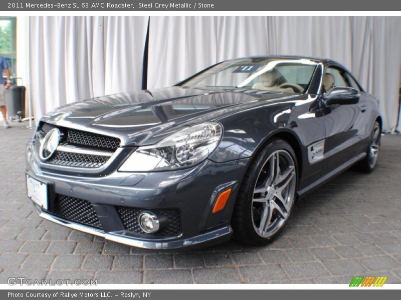 Steel Grey Metallic / Stone 2011 Mercedes-Benz SL 63 AMG Roadster