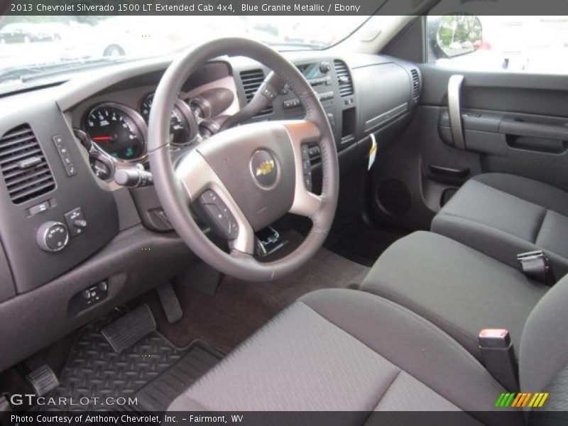 Ebony Interior - 2013 Silverado 1500 LT Extended Cab 4x4 
