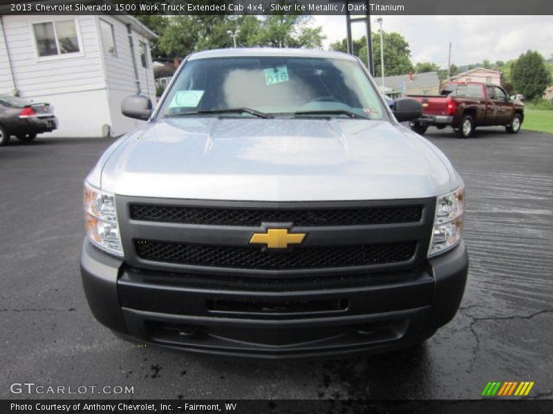 Silver Ice Metallic / Dark Titanium 2013 Chevrolet Silverado 1500 Work Truck Extended Cab 4x4