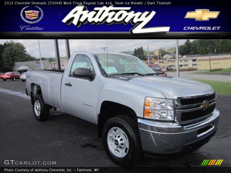 Silver Ice Metallic / Dark Titanium 2013 Chevrolet Silverado 2500HD Work Truck Regular Cab 4x4