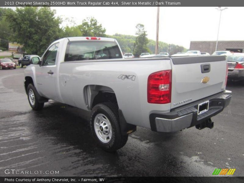 Silver Ice Metallic / Dark Titanium 2013 Chevrolet Silverado 2500HD Work Truck Regular Cab 4x4