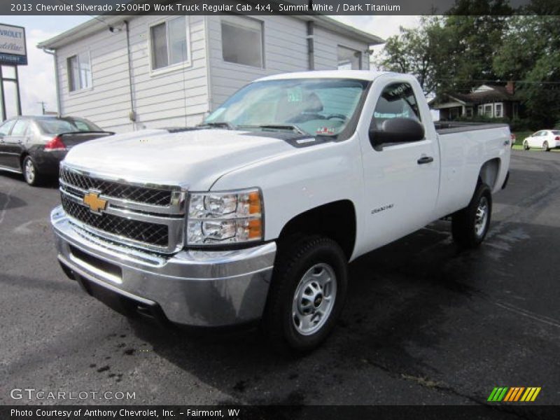 Summit White / Dark Titanium 2013 Chevrolet Silverado 2500HD Work Truck Regular Cab 4x4
