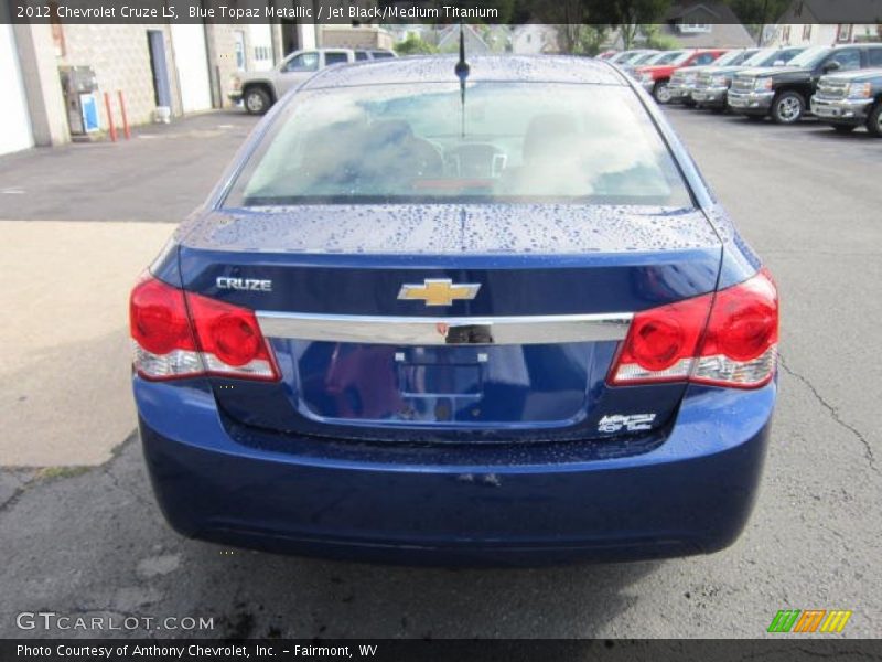 Blue Topaz Metallic / Jet Black/Medium Titanium 2012 Chevrolet Cruze LS