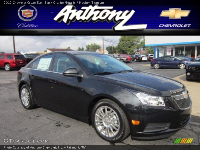 Black Granite Metallic / Medium Titanium 2012 Chevrolet Cruze Eco