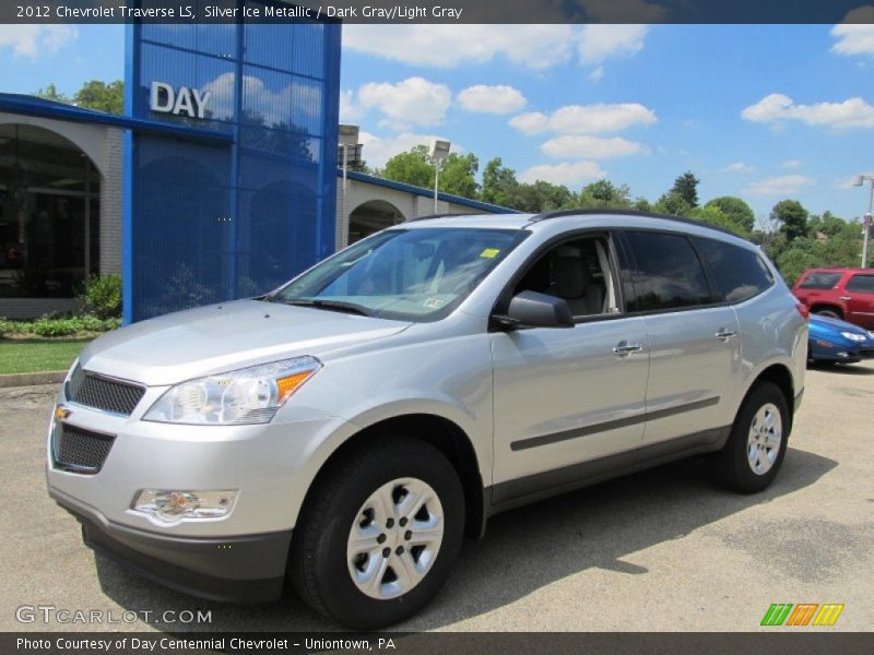 Silver Ice Metallic / Dark Gray/Light Gray 2012 Chevrolet Traverse LS