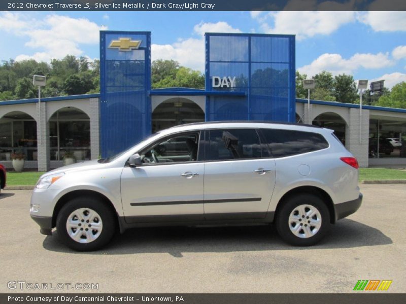 Silver Ice Metallic / Dark Gray/Light Gray 2012 Chevrolet Traverse LS