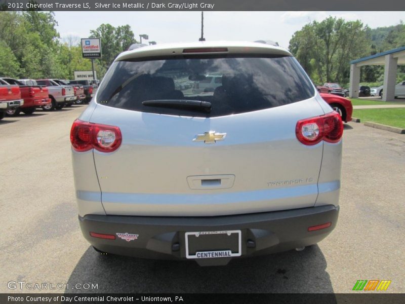 Silver Ice Metallic / Dark Gray/Light Gray 2012 Chevrolet Traverse LS
