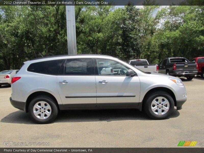 Silver Ice Metallic / Dark Gray/Light Gray 2012 Chevrolet Traverse LS