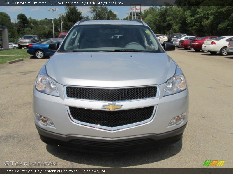 Silver Ice Metallic / Dark Gray/Light Gray 2012 Chevrolet Traverse LS