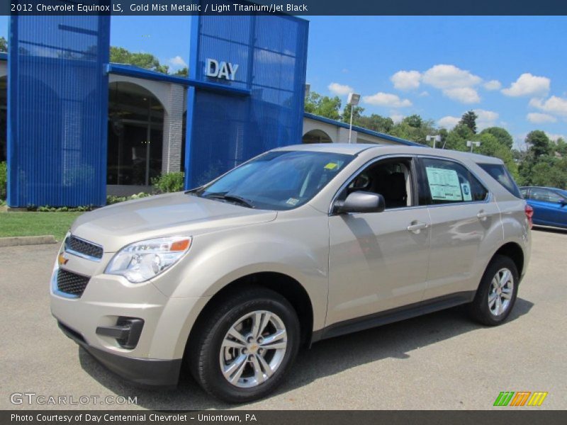 Gold Mist Metallic / Light Titanium/Jet Black 2012 Chevrolet Equinox LS