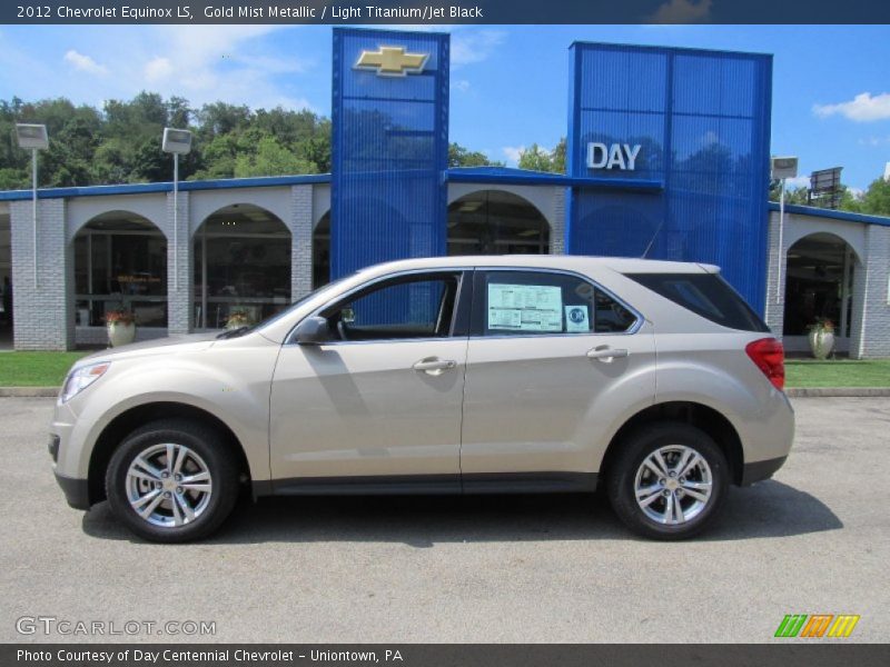 Gold Mist Metallic / Light Titanium/Jet Black 2012 Chevrolet Equinox LS