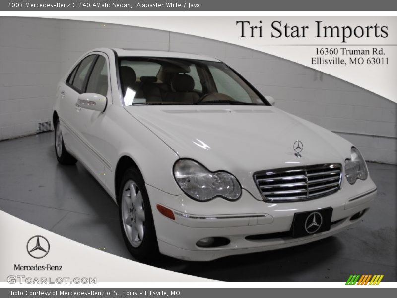 Alabaster White / Java 2003 Mercedes-Benz C 240 4Matic Sedan