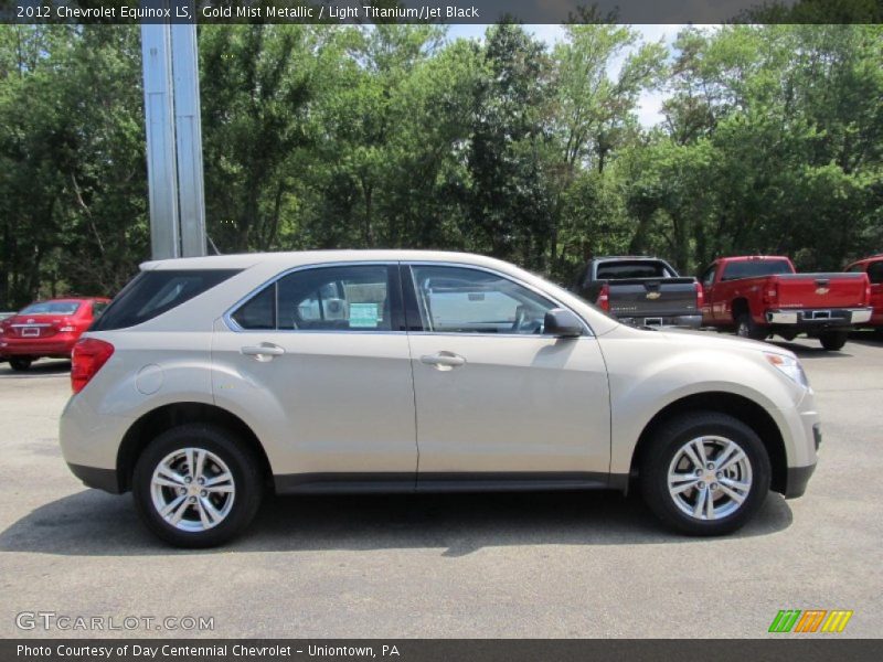 Gold Mist Metallic / Light Titanium/Jet Black 2012 Chevrolet Equinox LS
