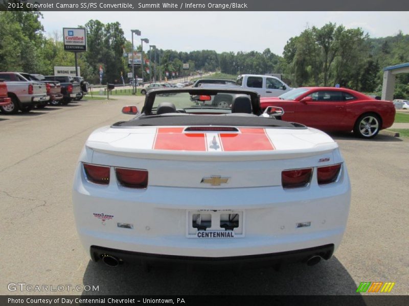 Summit White / Inferno Orange/Black 2012 Chevrolet Camaro SS/RS Convertible