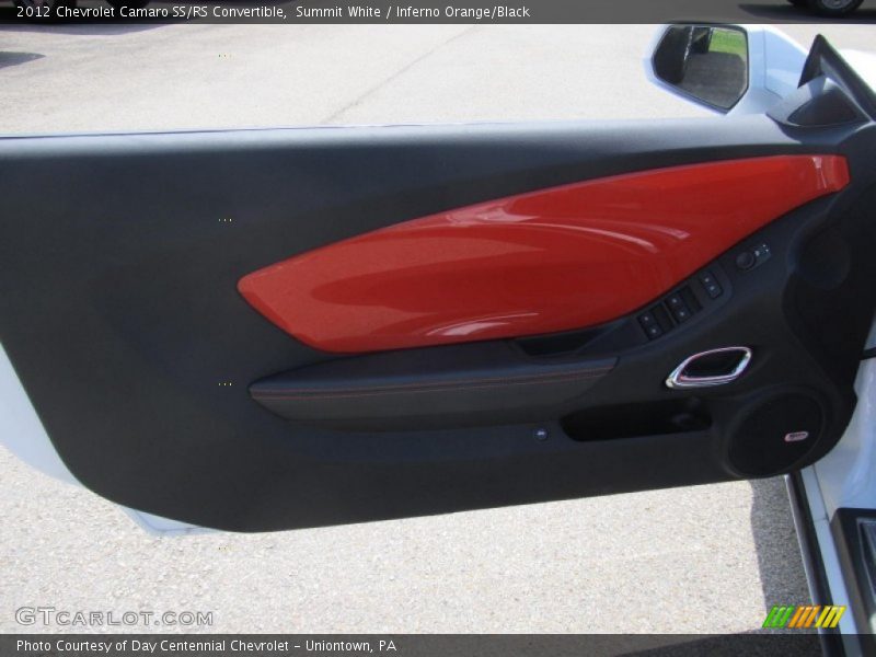 Summit White / Inferno Orange/Black 2012 Chevrolet Camaro SS/RS Convertible