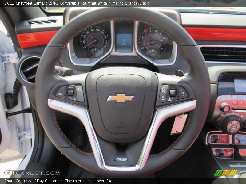 Summit White / Inferno Orange/Black 2012 Chevrolet Camaro SS/RS Convertible